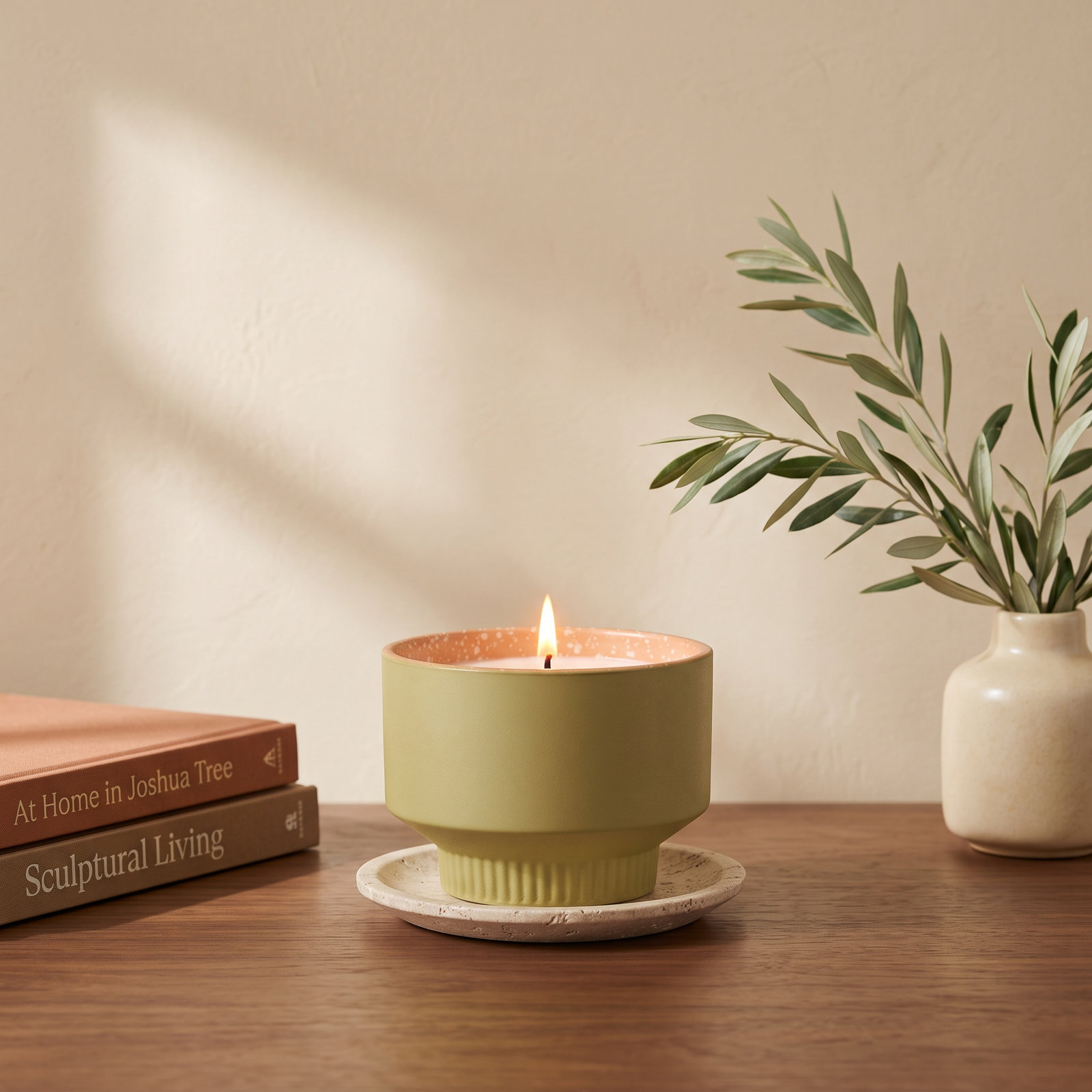 Verde Ceramic Jar Candle, Designer