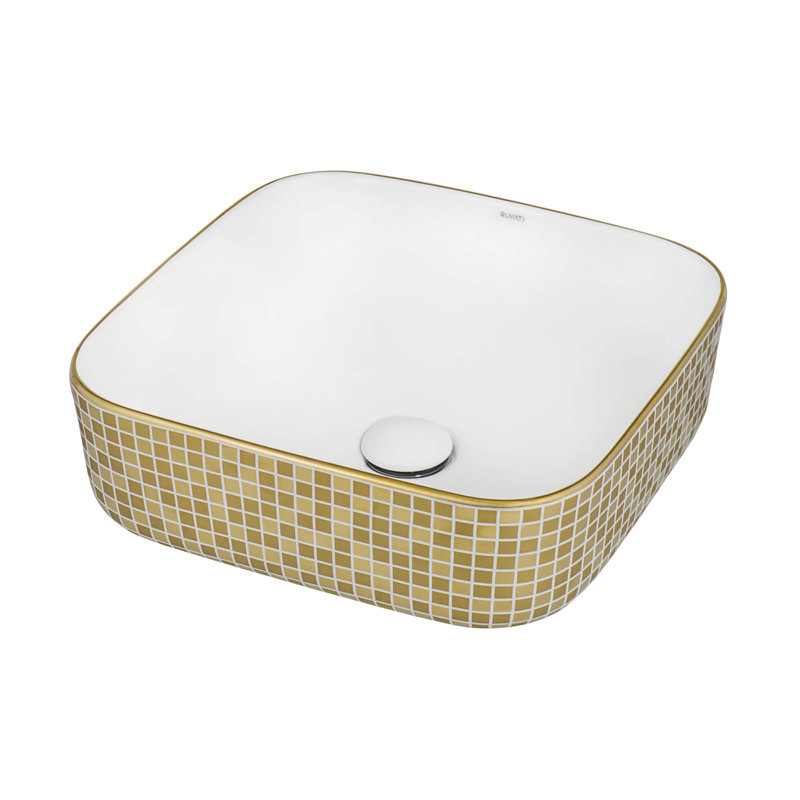 Lavabo vasque de salle de bain Ruvati, Blanc