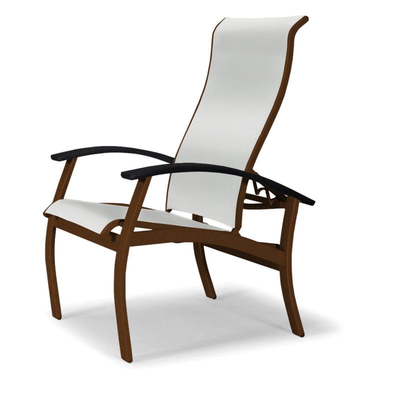 Chaise de patio Askar, Blanc 6D Sunbrella®, Noir, Kona texturé