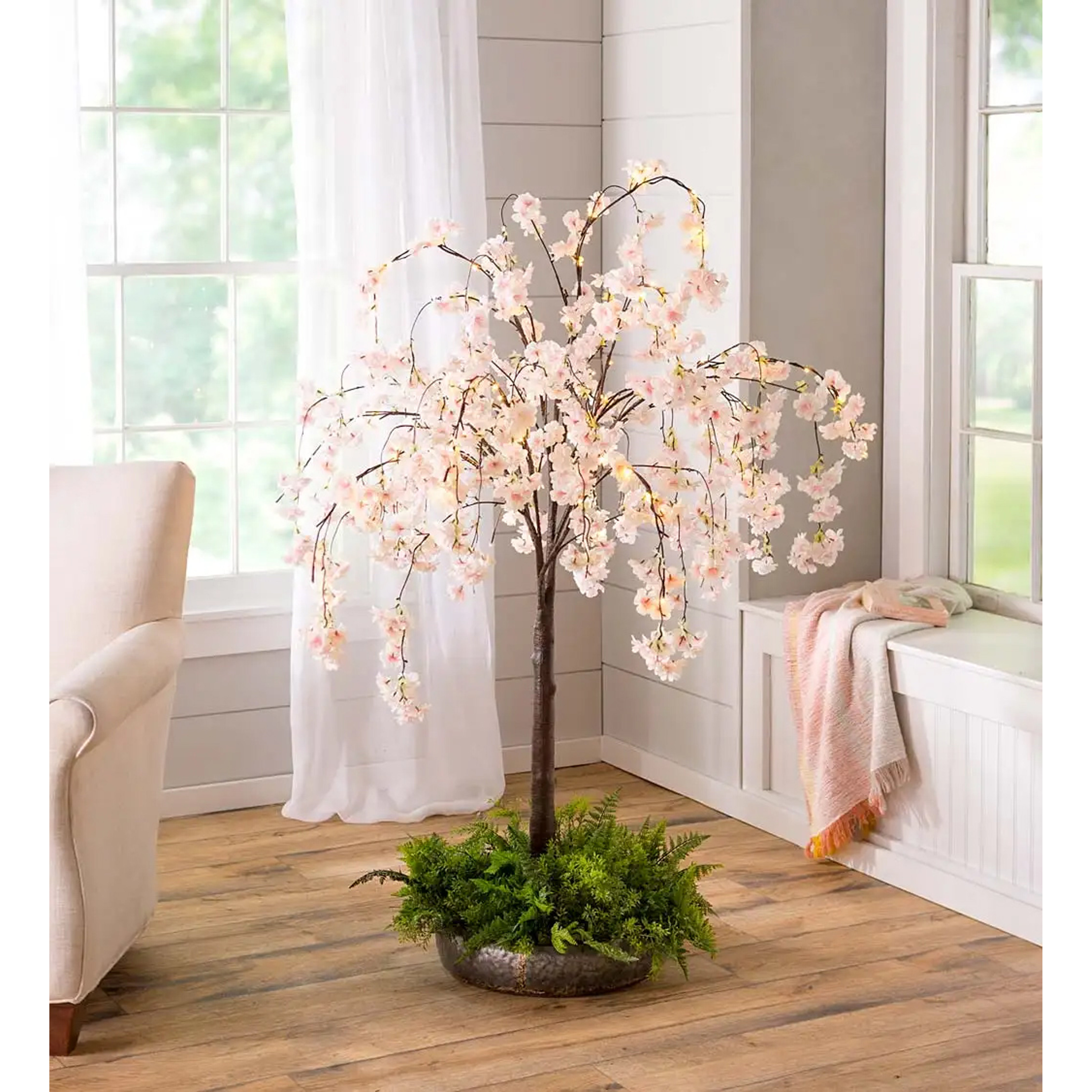 Primrue 48'' Faux Cherry Tree in Freestanding Wayfair