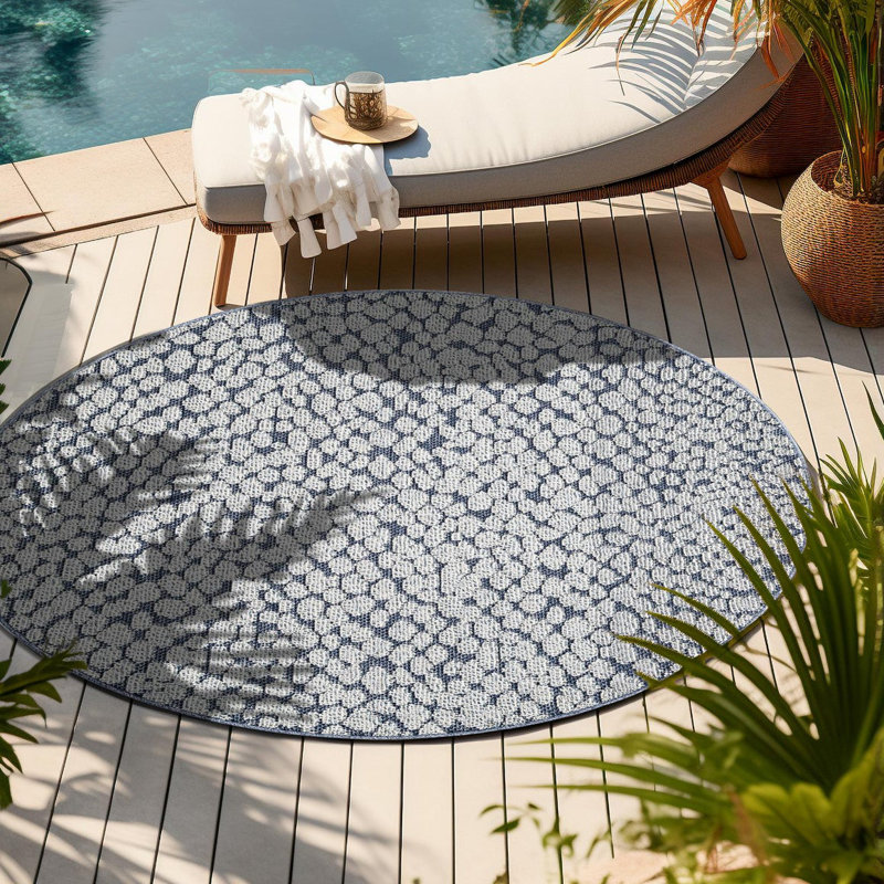 Gurjot Indoor/Outdoor Area Rug, Round 7'10"