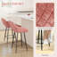 Orduna Upholstered Counter Stool with Metal Frame-398985484