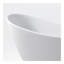 Baignoire autoportante en acrylique, blanc brillant, baignoire simple avec trop-plein chromé et bonde escamotable, certifiée cUPC