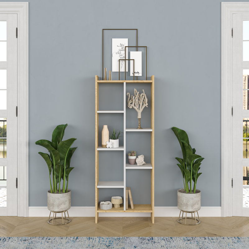 Gjylnaze Bookcase, Oak/White