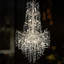 Lustre en cristal 23 lumières à DEL 23 "à niveaux variable avec accents en cristal