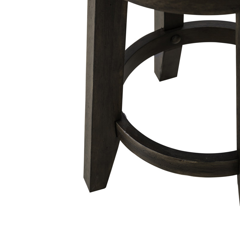 Tabouret d'appoint Trelawny avec cuir tabac