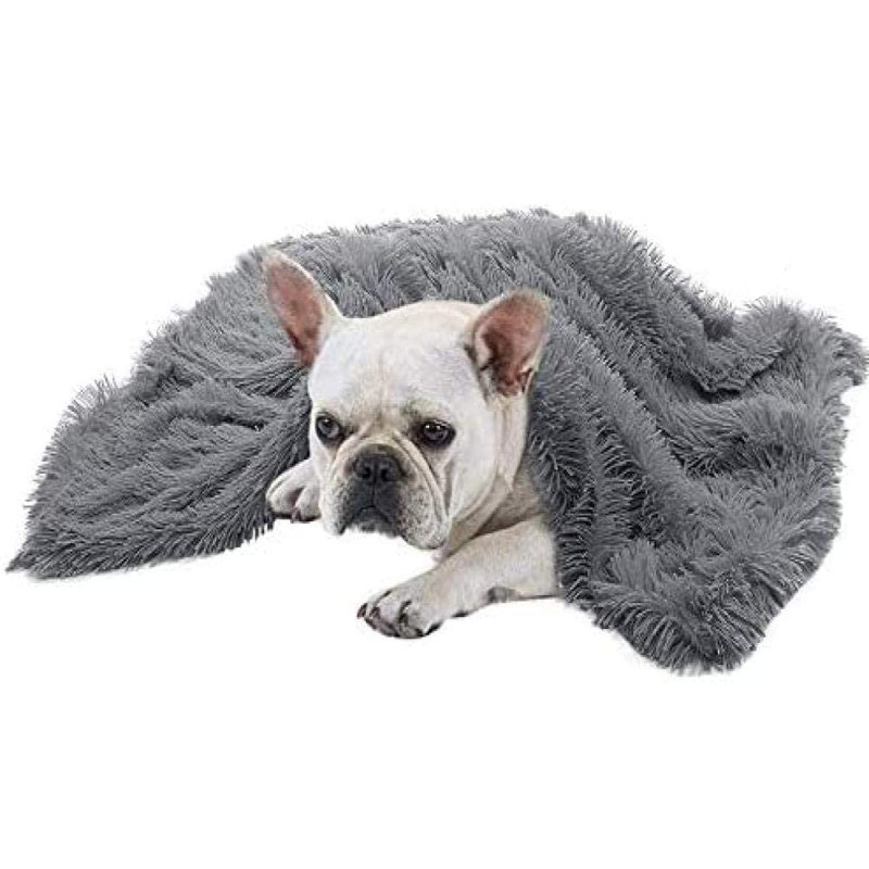 Fleece/Microfiber Pet Blanket, 54cm W x 78cm L, Dark Grey