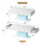 Modern High Gloss Coffee Table with Storage, 2 Drawers & LED Lights for Living Room-610903571