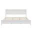 Très grand lit plateforme moderne en bois blanc
