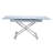 Fenster Extendable Glass Top Metal Base Dining Table