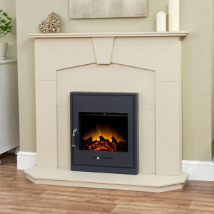 Abbey Adam 121.5cm W Stone Effect Electric Electric Fireplace Suite with 6824.28 BTU