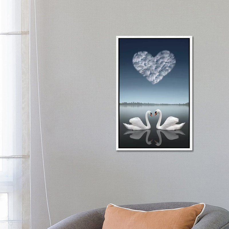 Together by Ben Heine - Print on Canvas, 66.04 cm H x 45.72 cm W, White Framed