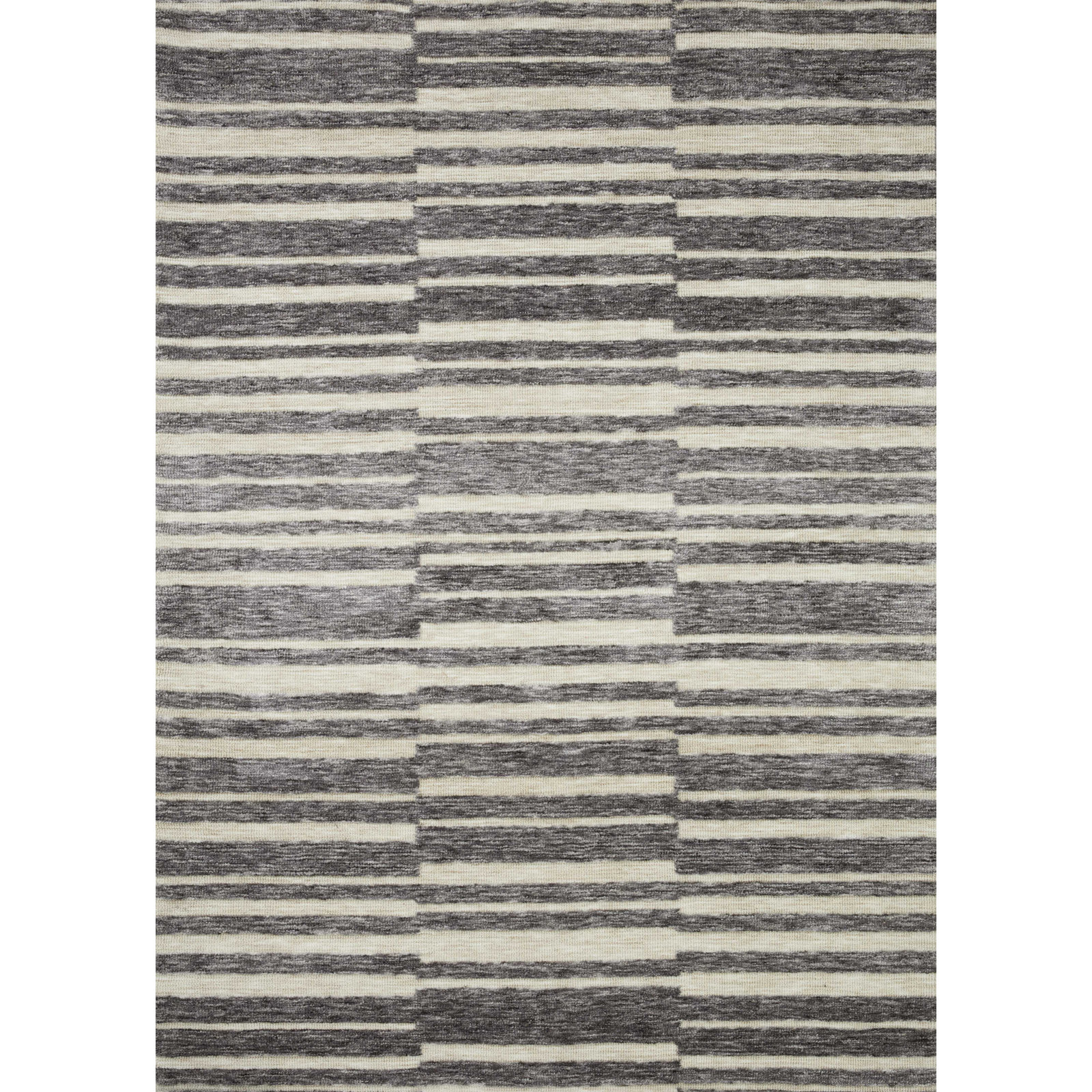 Gertie Natural Slate Striped Rug, Rectangle 7'9" x 9'9"