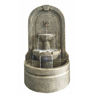 TruCast Versilia Wall Fountain with Light