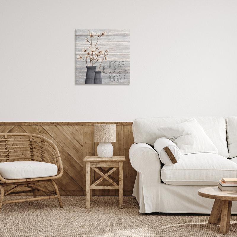 «Hogar Dulce Hogar con Algodón», art mural sur toile par Kim Allen, H 24 po x l 24 po