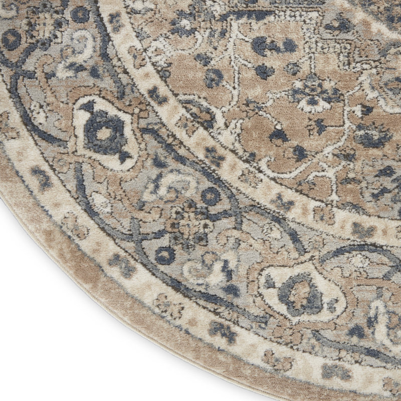 Tapis beige Freeda, Rond 4 pi