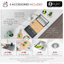 Évier de cuisine à double cuve en granite composite à double cuve 50/50 avec passoire, support de séchage, planche à découper et crépines-62240462