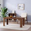 Walnut MDF Spliced Dining Table With Fluted Legs For Six To Eight People Multi Use