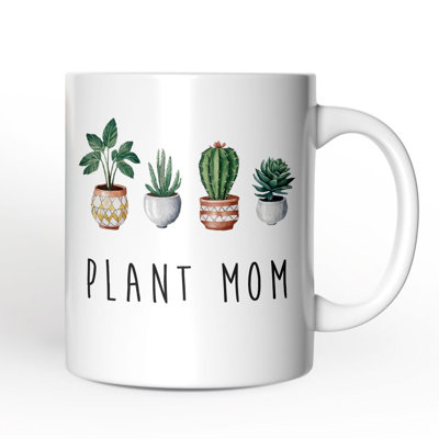 Minimalist Plant Mom Mug, Custom Gift with Name for Plant Lovers