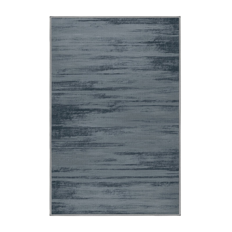 Tapis abstrait gris lavable à la machine, Tapis de couloir 2 pi x 4 pi