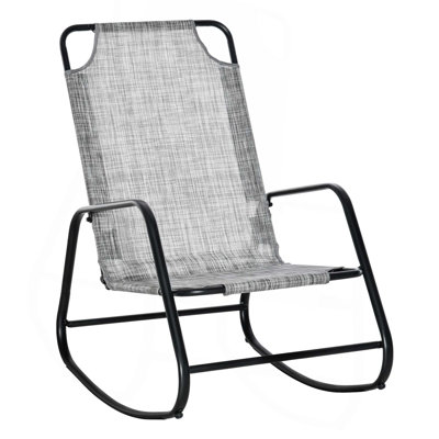Chaise berçante d'extérieur en métal Mandy