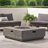 50,000 Iron Fire Pit, Square Shape, Modern Decorative, 38.19" W X D 13.39" H, No Assembly, Stone Gray Square, Decorative Piece,