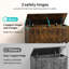 Coffre de rangement roulant 39,4 po, coffre en bois rustique avec charnière de sécurité à fermeture lente et roulettes verrouillables, capacité de 300 lb pour le vestibule de la chambre à coucher-1113573834-1307433308