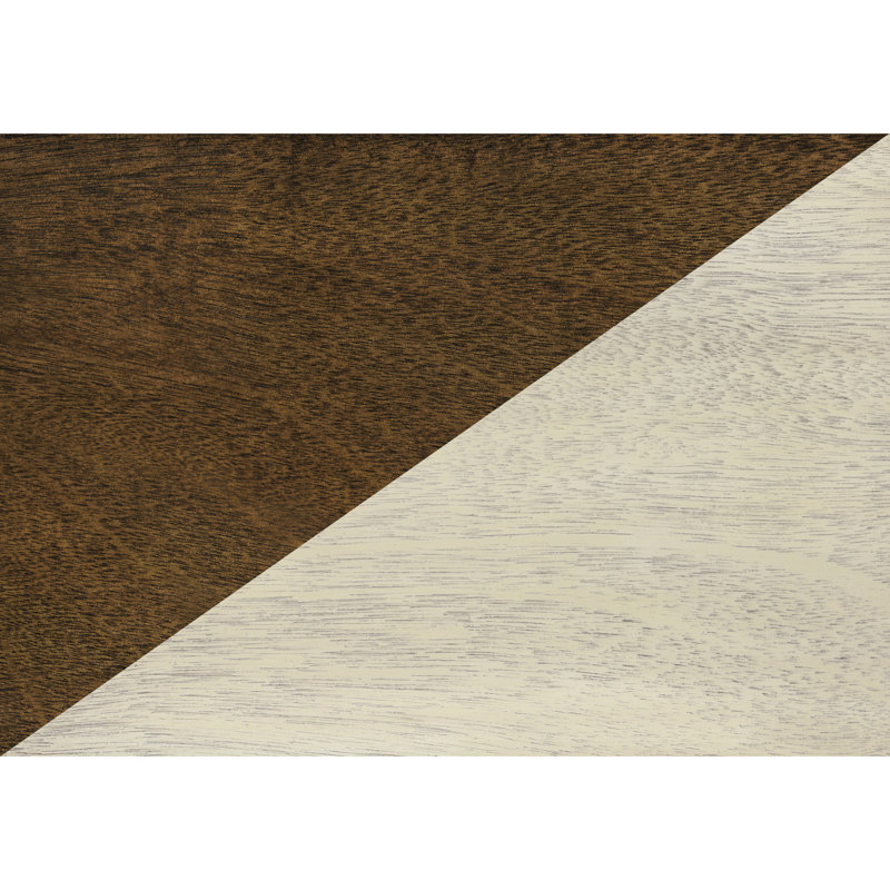 Table d'appoint avec poignée en métal et tablette fixe: placage brun blanc antique, étroit pour le salon de la chambre à coucher, rangement latéral facile à installer: rangement des tablettes, utilisation dans la pièce