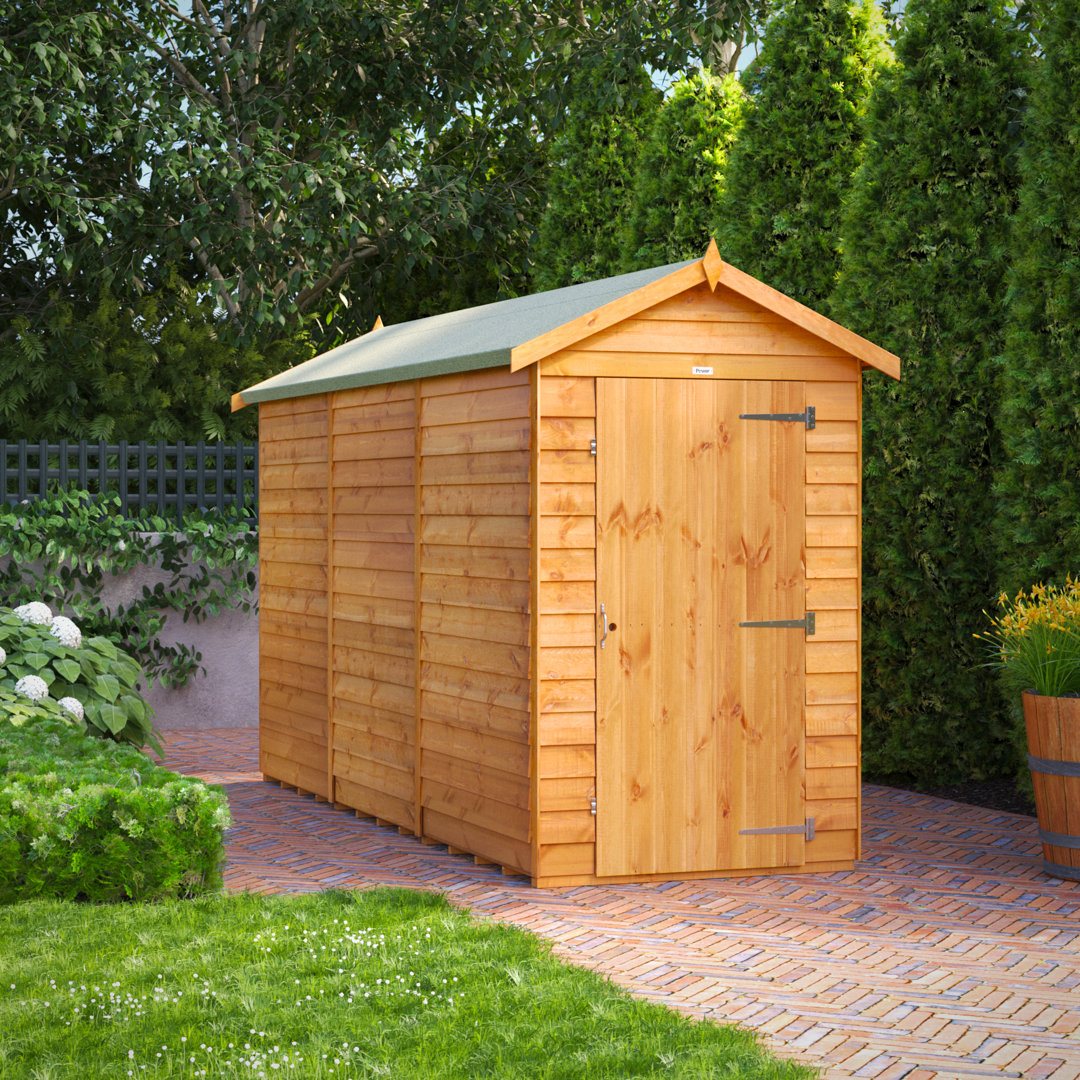Powersheds 12 x 4ft Timber Overlap Windowless Apex Garden Shed