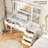 48" Fluted Vanity Set with Mirror & Lights, Glass Top & Outlet, Modern Makeup Desk for Bedroom-1885309817