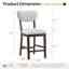 Tabouret de bar rembourré en bois massif-1133555725