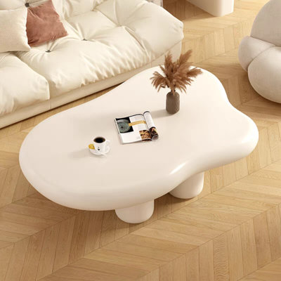 48.4" Cloud Shape Modern 4 Legged Coffee Table for Living Room