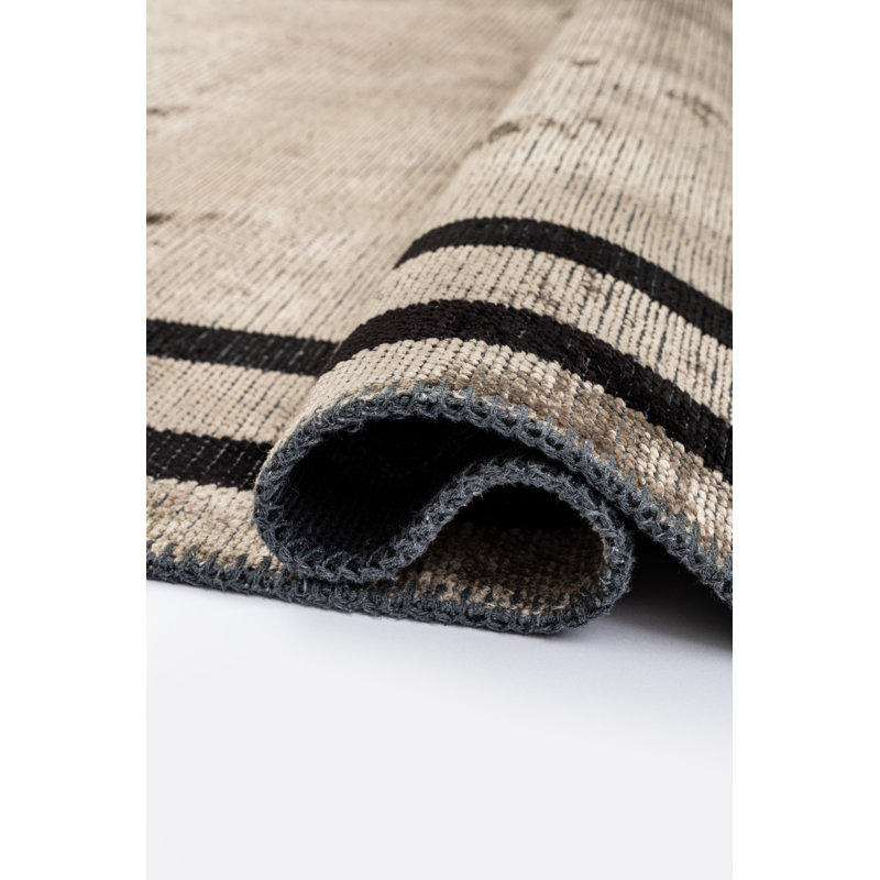 Rapture Taupe Black No Pattern And Not Solid Color Luxury Area Rug, Rectangle 7'10" x 9'10"