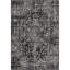 Black Traditional Rug, Bordered Floral Easy to Clean Rug For Living Room, Dining Room, Bedroom-23885686