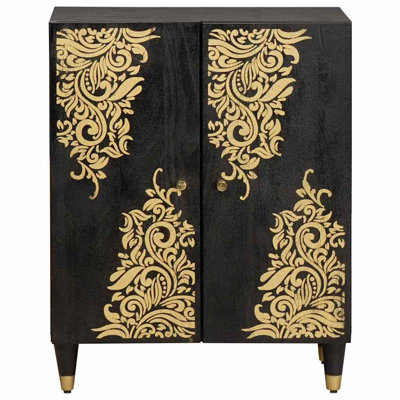Solid Wood Rectangle Accent Cabinet