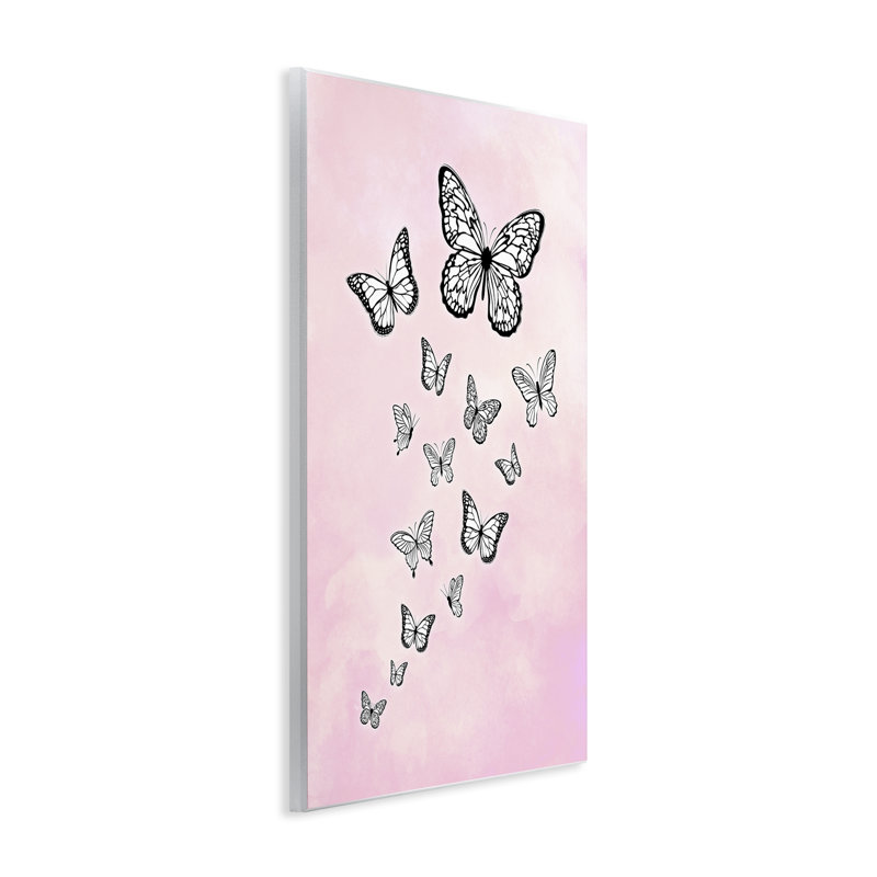«Pink Fluttering Butterflies» par Martina Pavlova, H 19 po x l 13 po