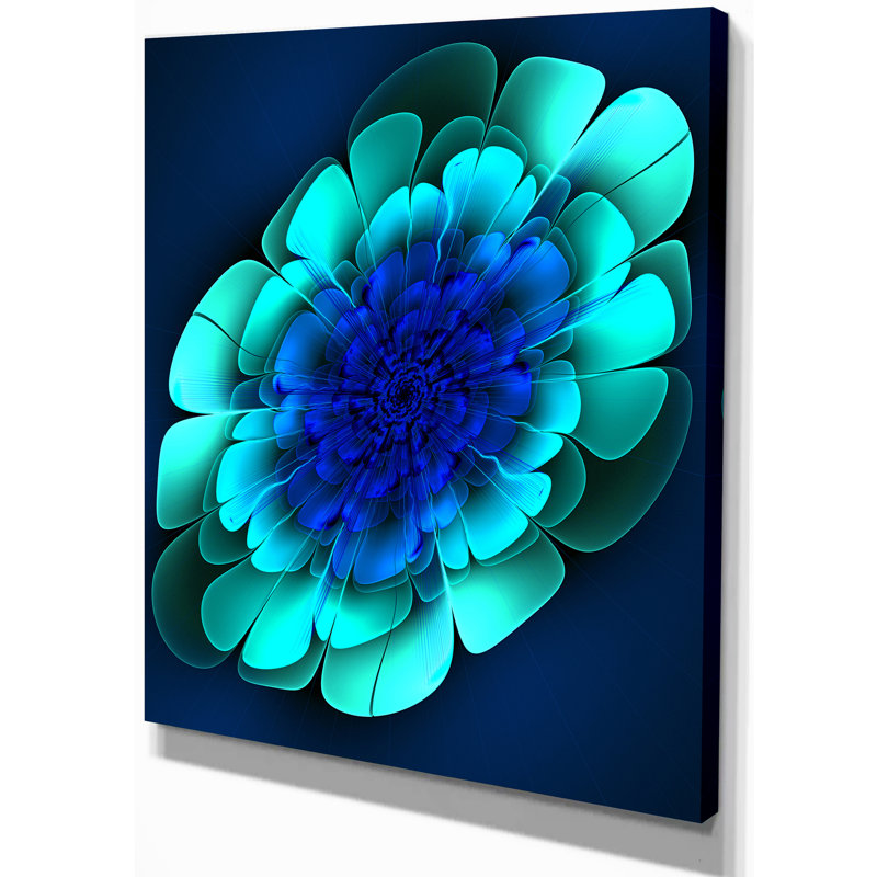 Impression sur toile tendue, "vert néon lotus" à motif floral vert, H 20 po x l 12 po x P 1po