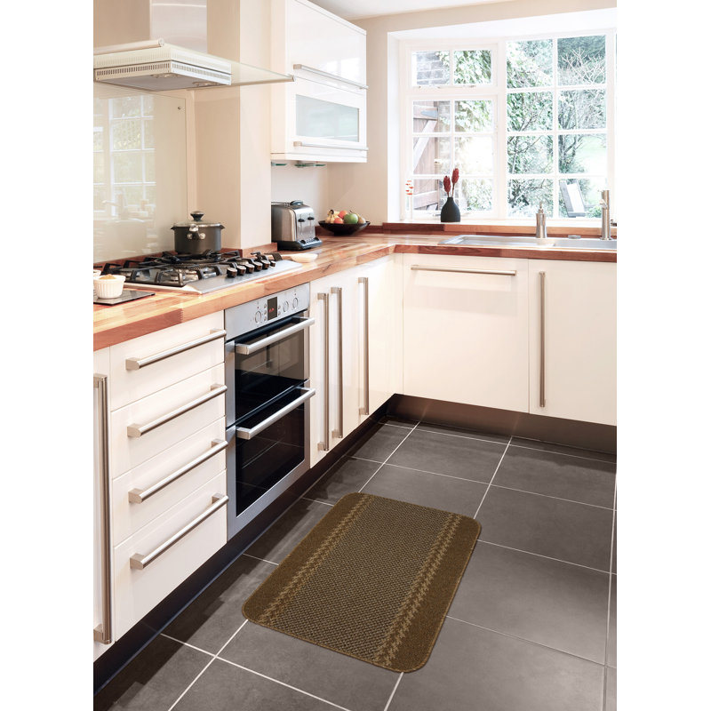 Draco Kitchen Mat, Rectangle 50 x 80cm, Brown