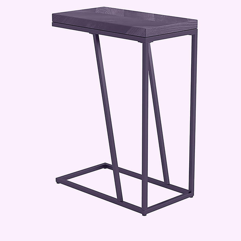 Table décorative campagnarde à chevrons gris et plage noire., Brun