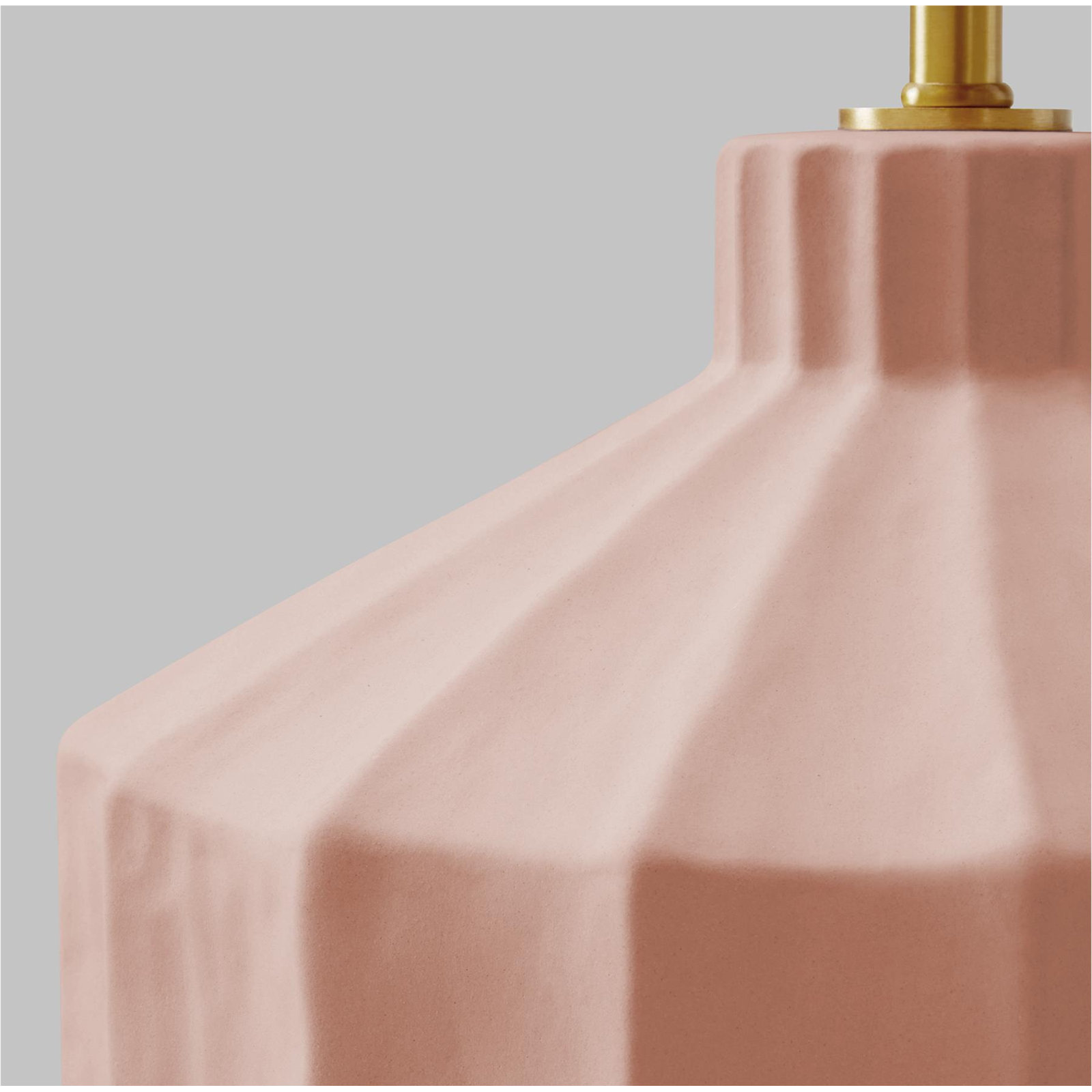 Leesa Ceramic Table Lamp, Dusty Rose, 16.5" H x 15" W x 15" D