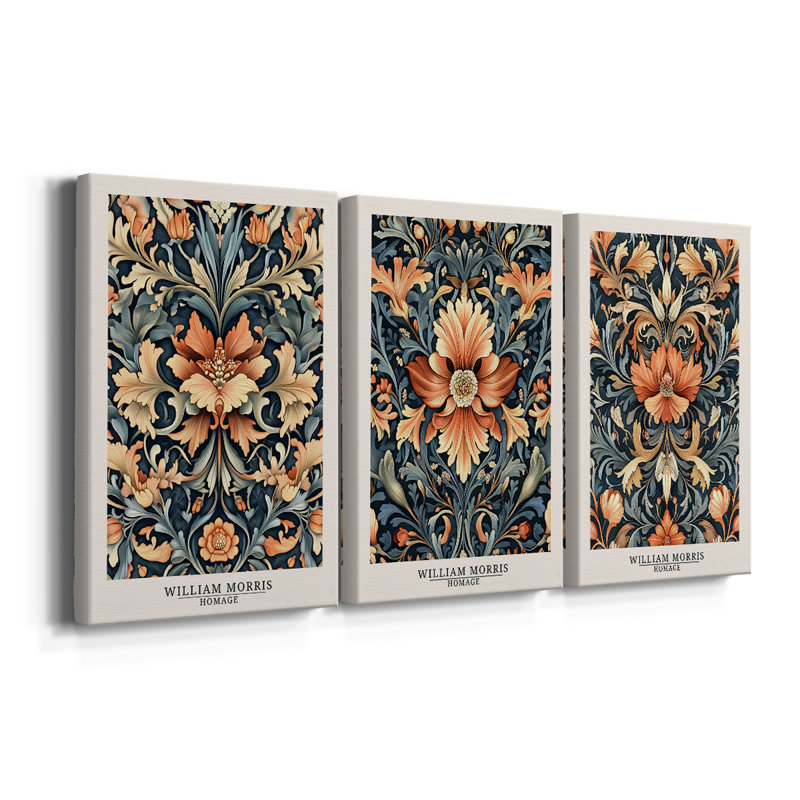 Série sur toile tendue sur mesure - 3 pièces, H 12 po x l 24 po