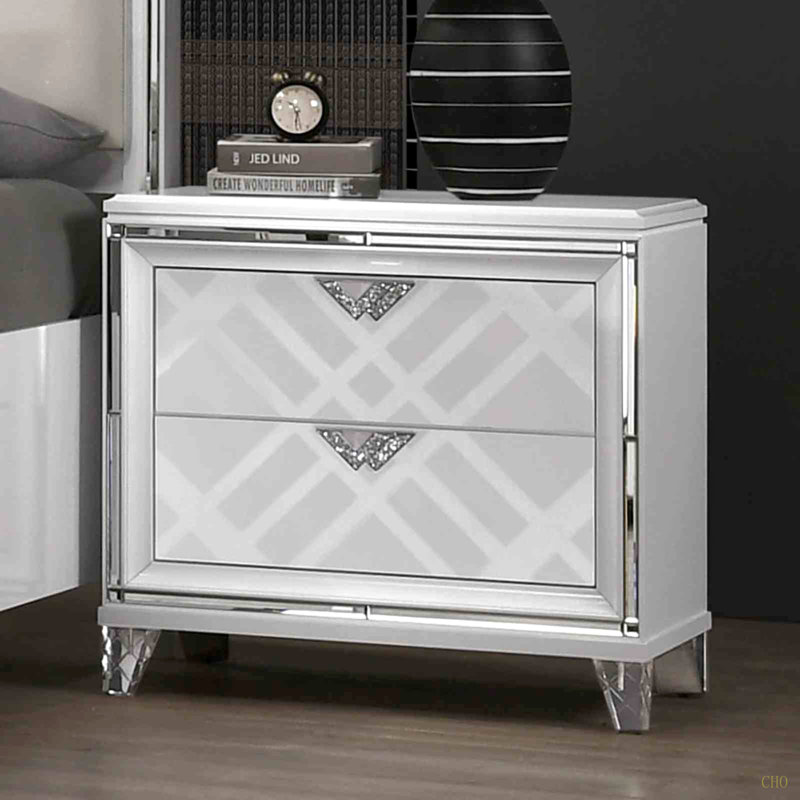 Table de chevet 1pc, Blanc