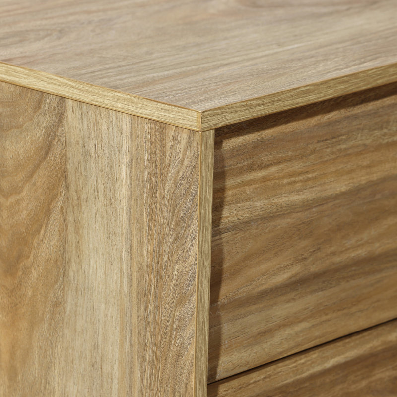 Mid-Century Modern Wave 4-Drawer 31.5-Inch Wide Accent Chest