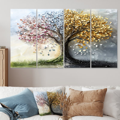 Four Season Tree Of Life III - Tree Of Life Wall Art Print Set