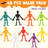 48 PCS Halloween Stretchy Skeletons