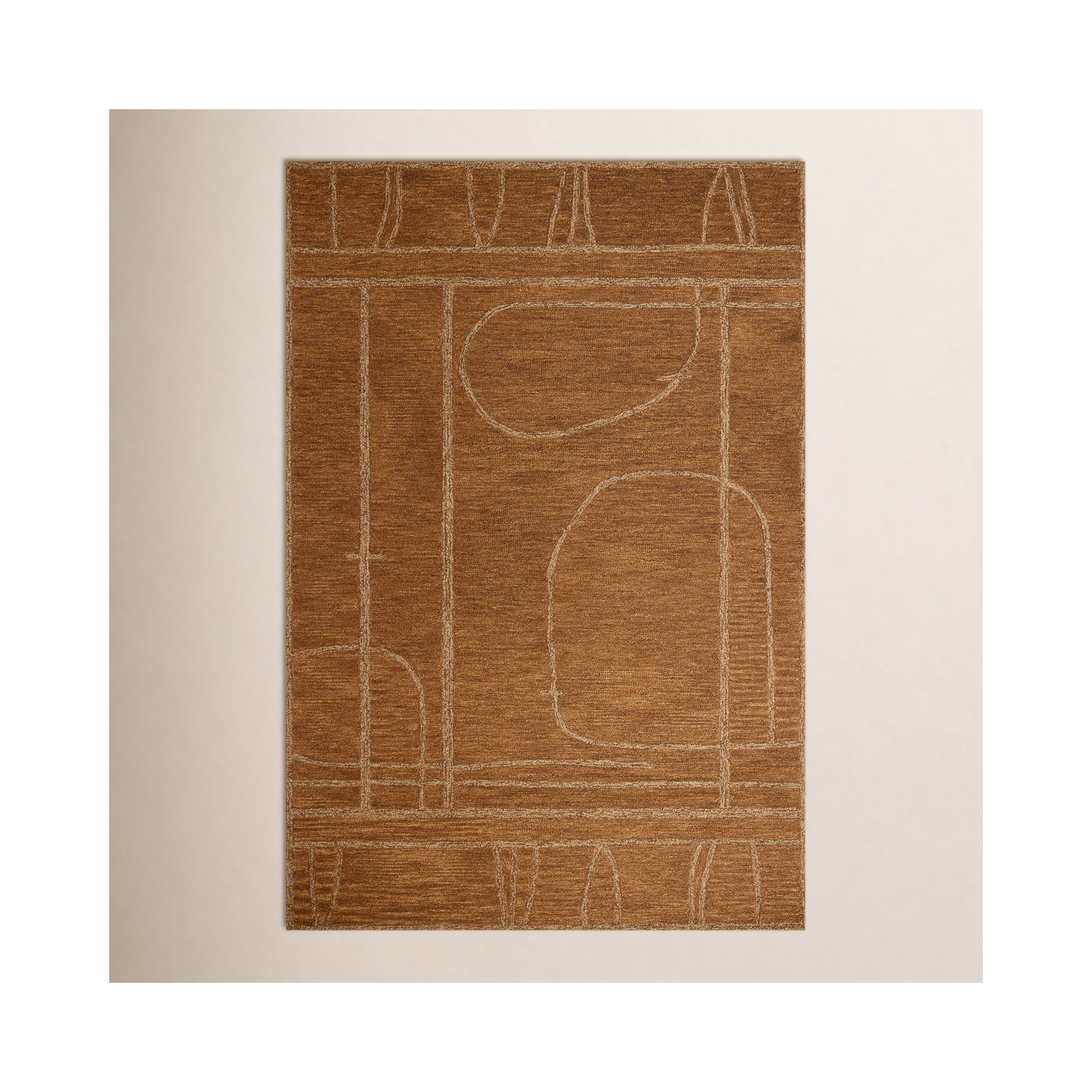 Jeremiah Brent x Loloi Barrow Clay / Natural Area Rug, Rectangle 9'3" x 13'