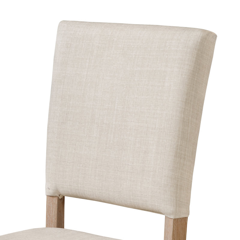 Chaise d'appoint rembourrée Trell, Naturel
