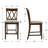 X-Back Solid Wood Fabric Upholstered Bar & Counter Stool With Footrest-1877924076