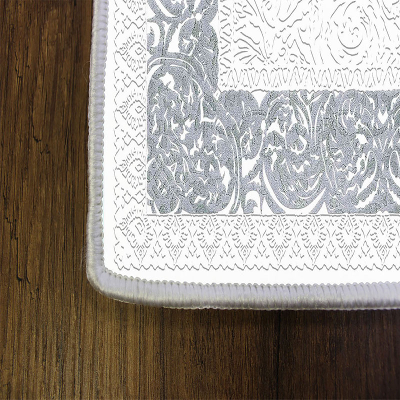 Tapis tissé élégant, 31,5 po x 47,2 po | 100% polyester, hauteur des poils: 0,04 po, hauteur totale: 0,31 po | Antibactérien, feutre en PVC antidérapant | Lavable à la machine, parfait pour le salon et la chambre à coucher
