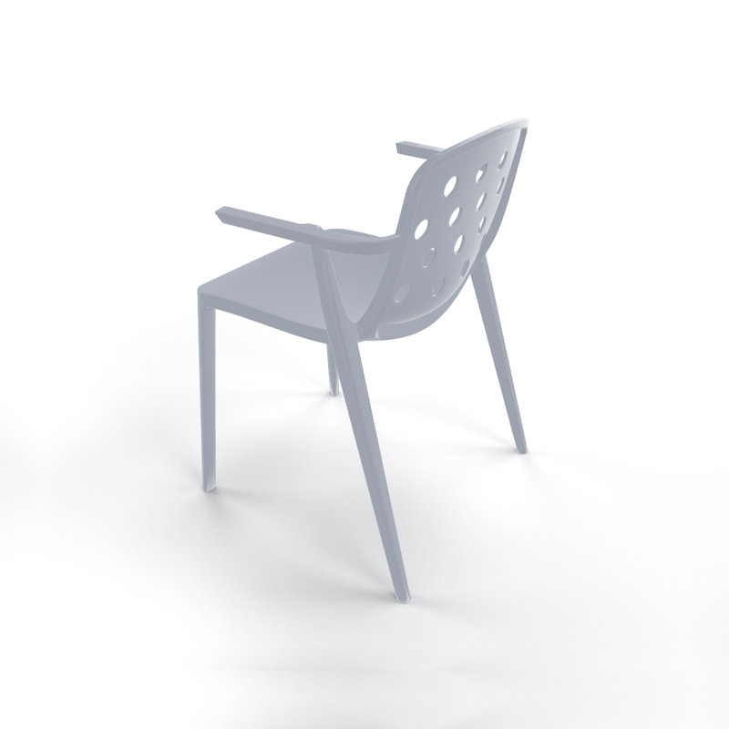 Fauteuil de patio Isidora, Gris perle